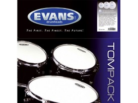 Evans - TPG1CLRF Tom Pack - Transparentes fusion 10" 12" 14"