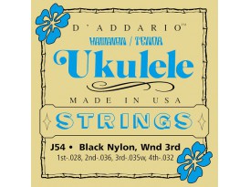 D'Addario ukulele tenor black nylon