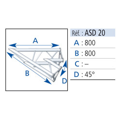 Asd ASD20 Angles 2 départs 45°
