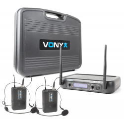 Vonyx WM73H Système sans fil UHF 2xHead