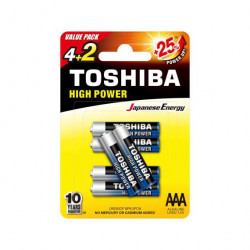 Toshiba 6 Piles alcalines LR03/AAA